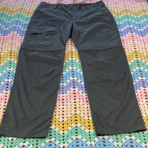 NWOT Columbia Kestrel Convertible Dark Gray Cargo Pants Shorts Hiking Women’s 14 - Picture 2 of 14